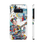 Artistic Musician Samsung Galaxy Phone Case | Colorful Guitar Cityscape Tough Case