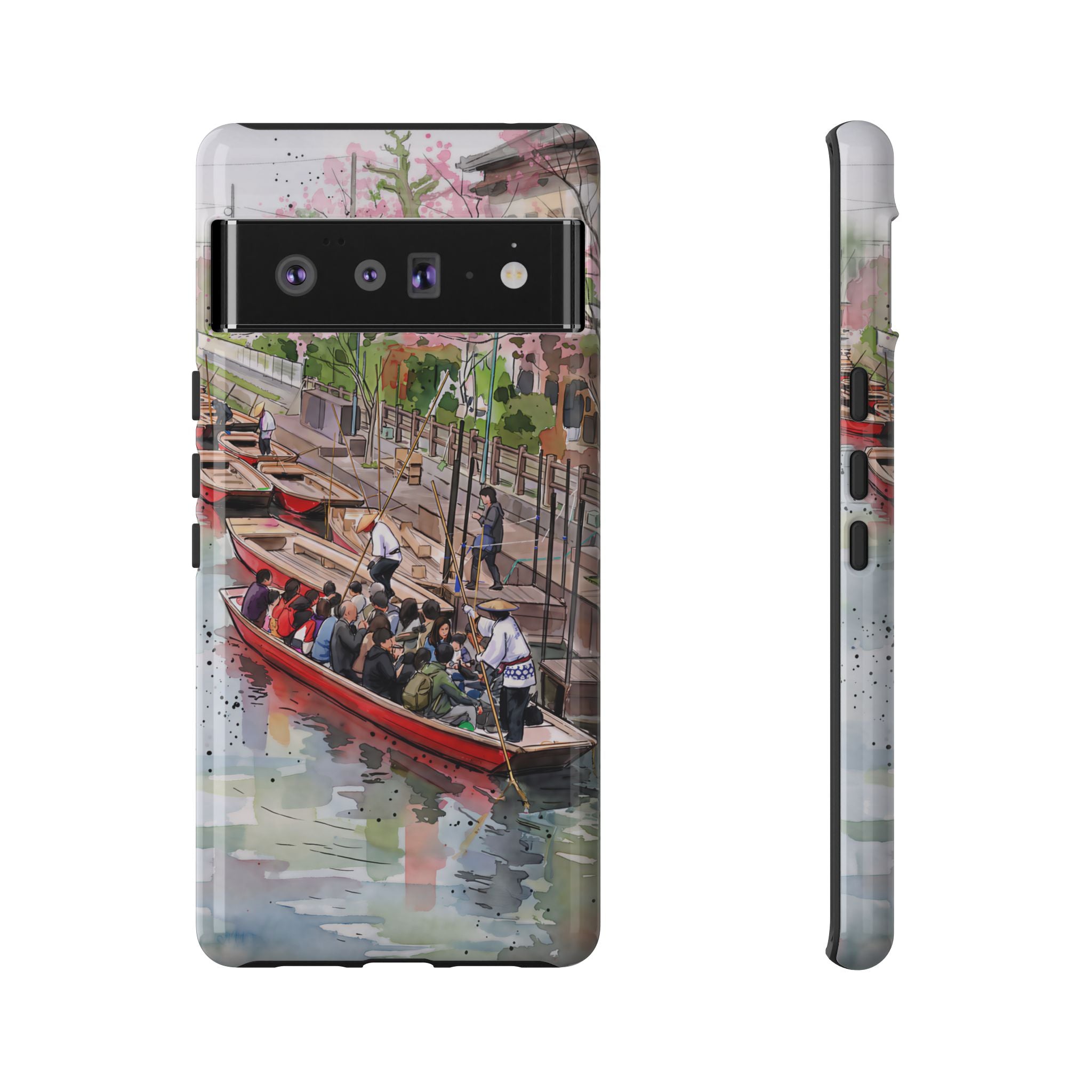 Japan Canal Boat Serenity | Art Google Pixel Phone Case