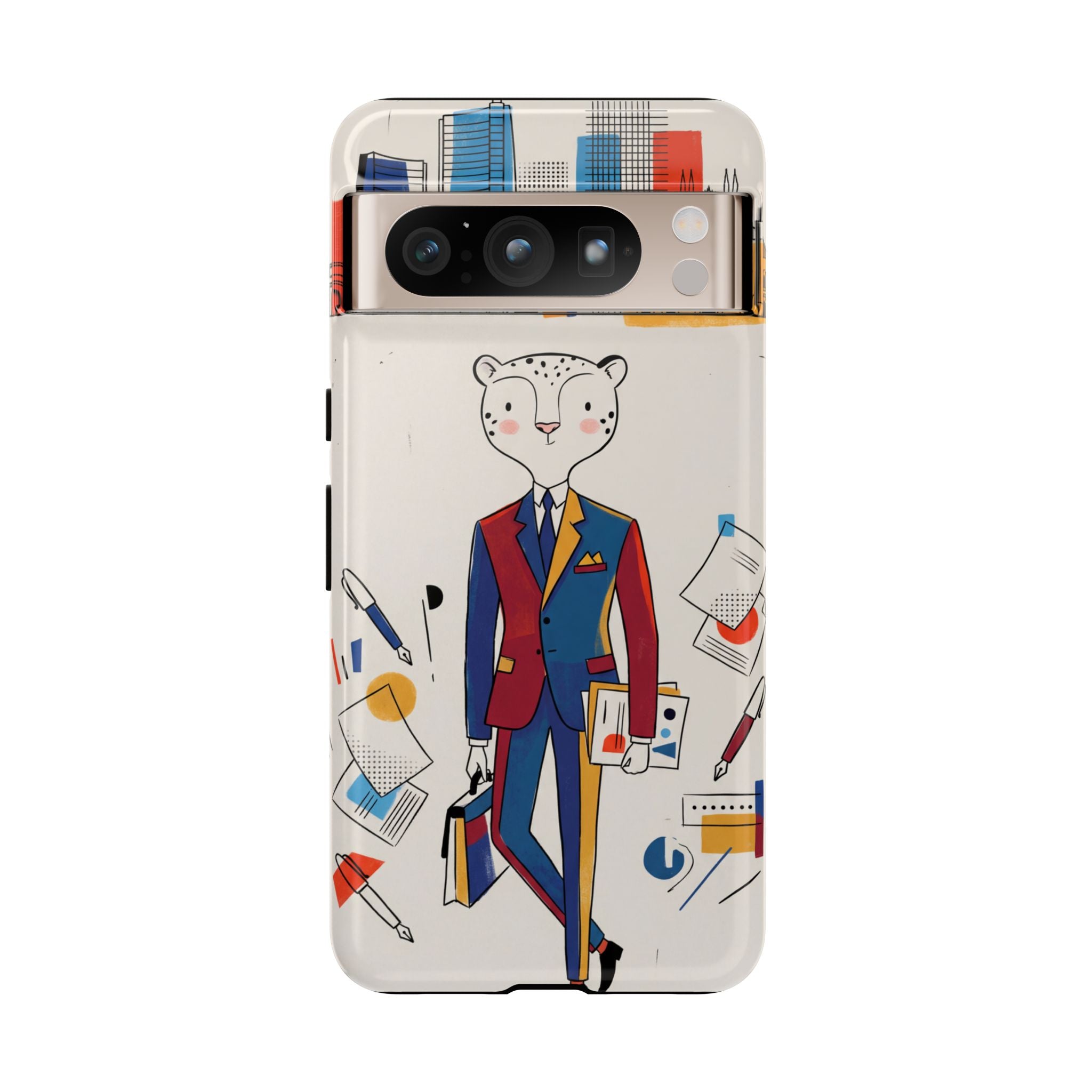 Leopard Executive Google Pixel Phone Case | Business Chic Illustrated
