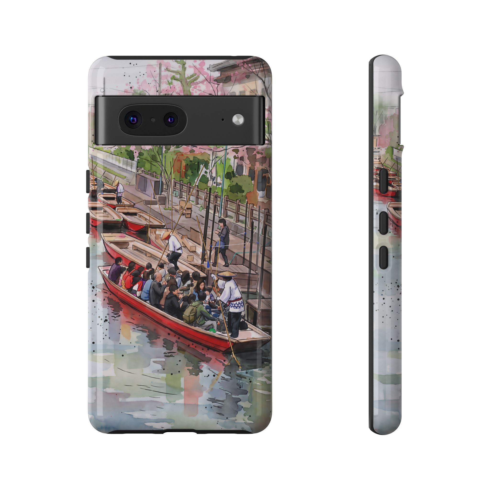 Japan Canal Boat Serenity | Art Google Pixel Phone Case