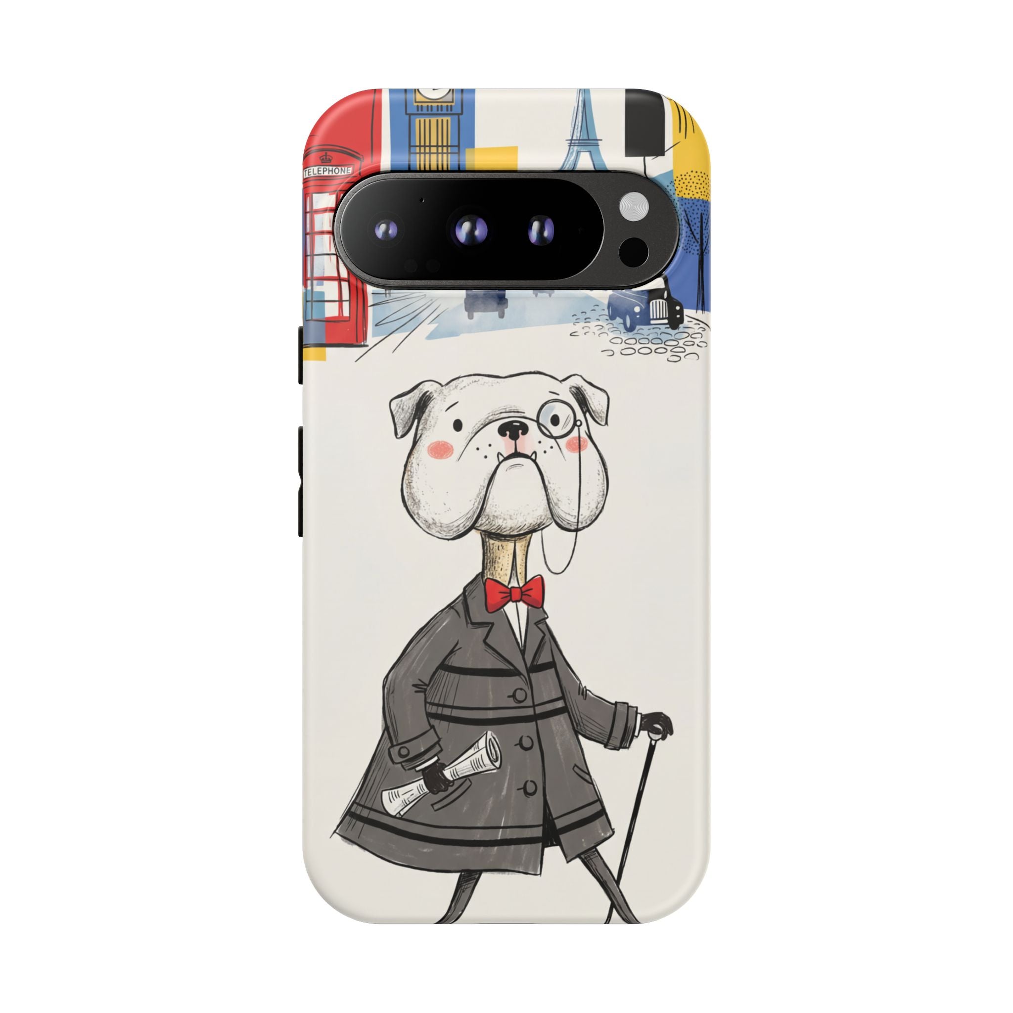 Vintage Dapper Gentleman Bulldog Google Pixel Phone Case