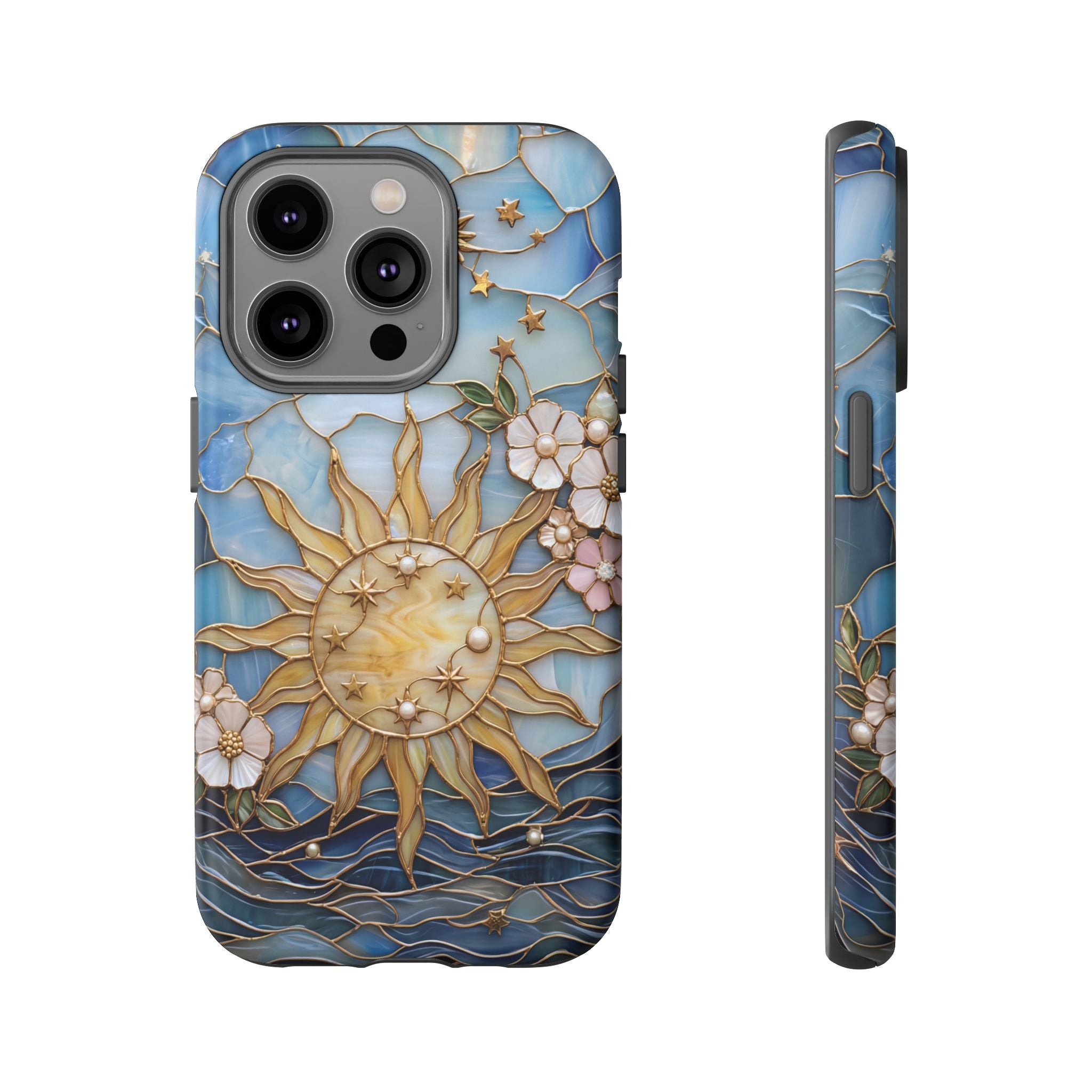 Stained Glass Floral Sun & Sea Tough iPhone Case