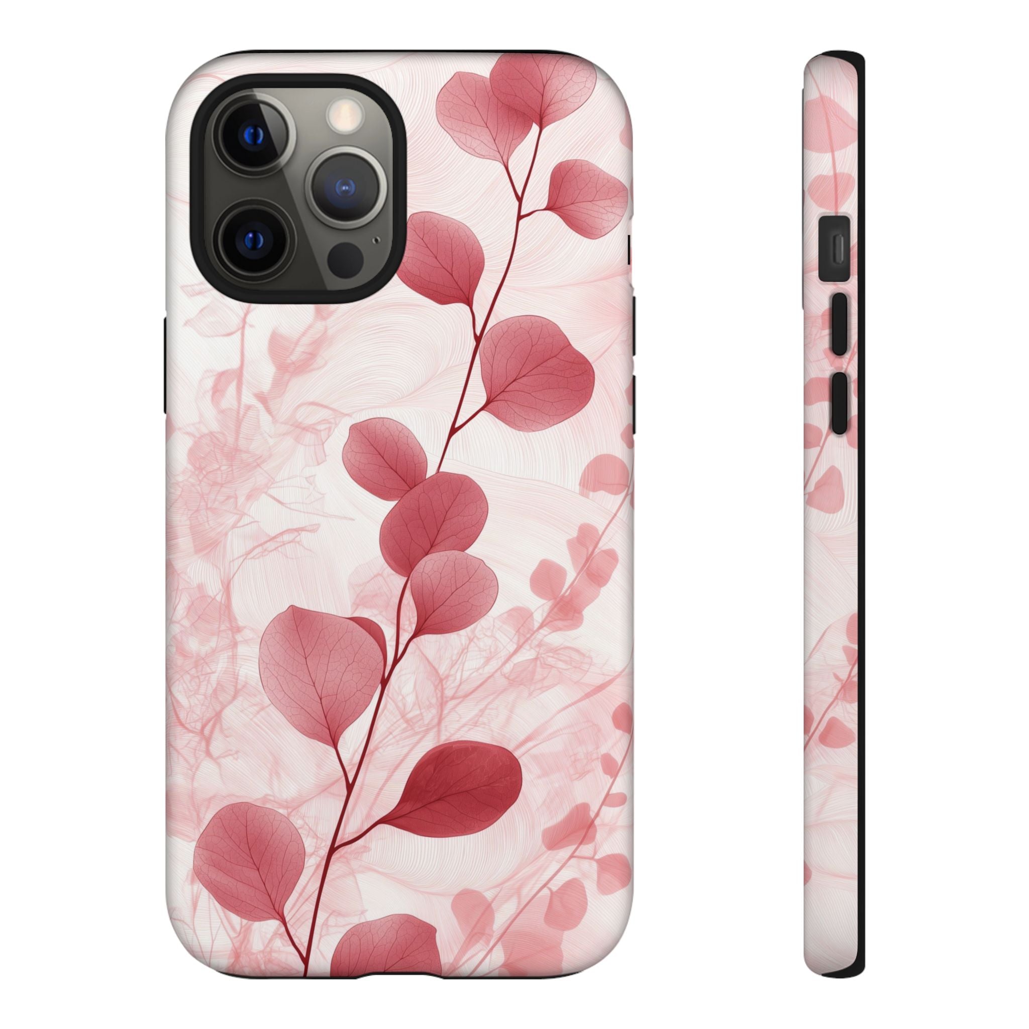 Pink Botanical Floral Eucalyptus iPhone Case