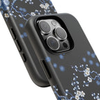 Blue Floral Cherry Blossom Tough iPhone Case