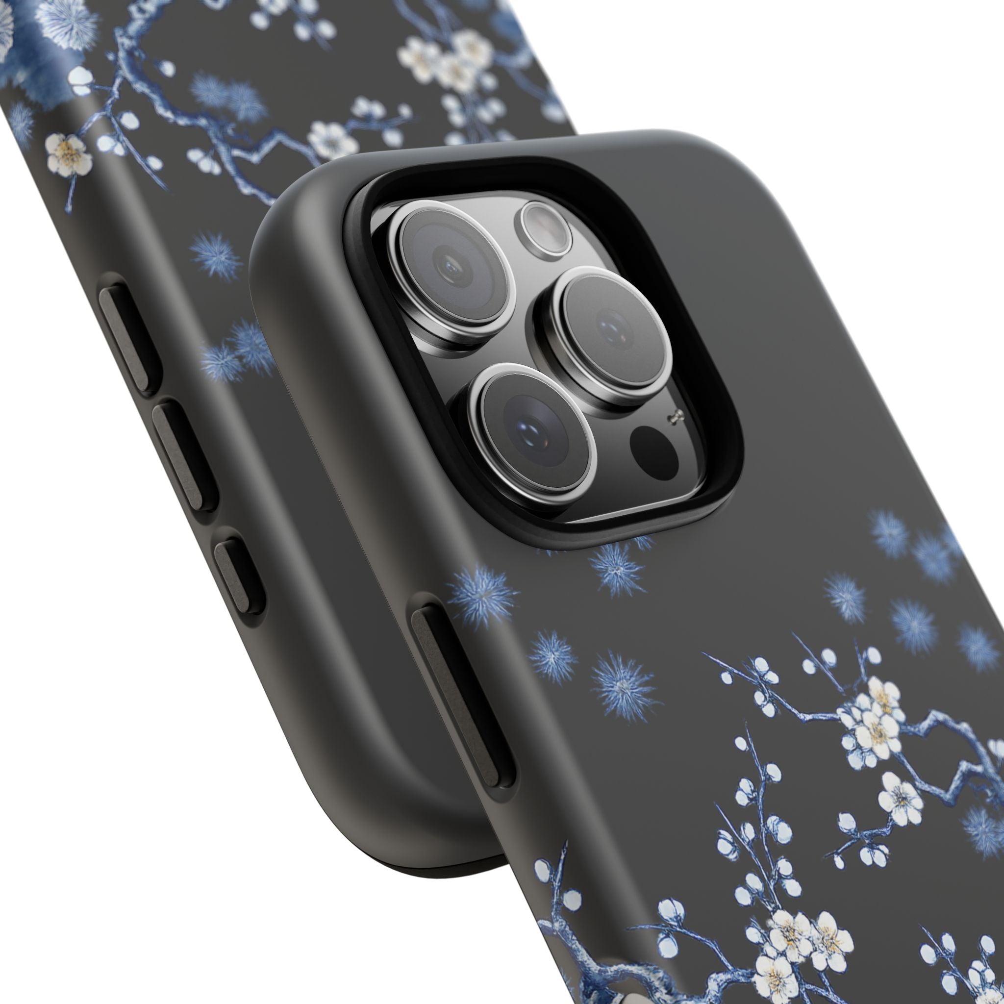 Blue Floral Cherry Blossom Tough iPhone Case