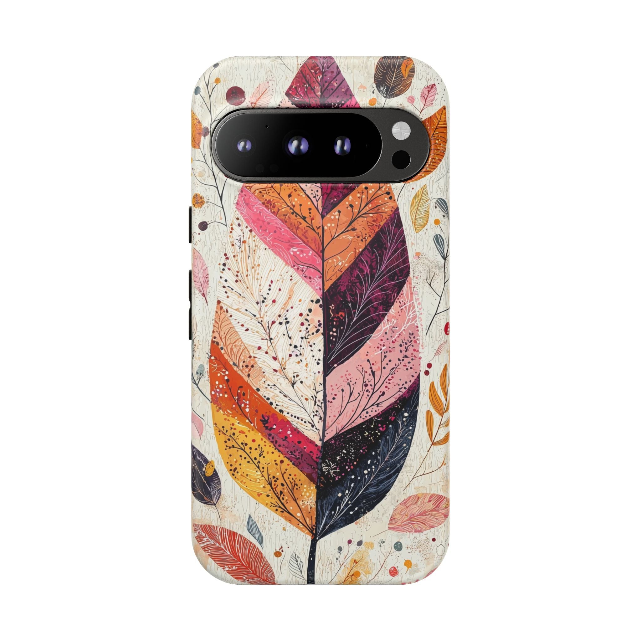 Autumn Leaf Tough Google Pixel Case | Watercolour Feathered Fall Design