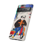 Bulldog Vespa Google Pixel Phone Case | Retro Scooter Dog Protective Cover