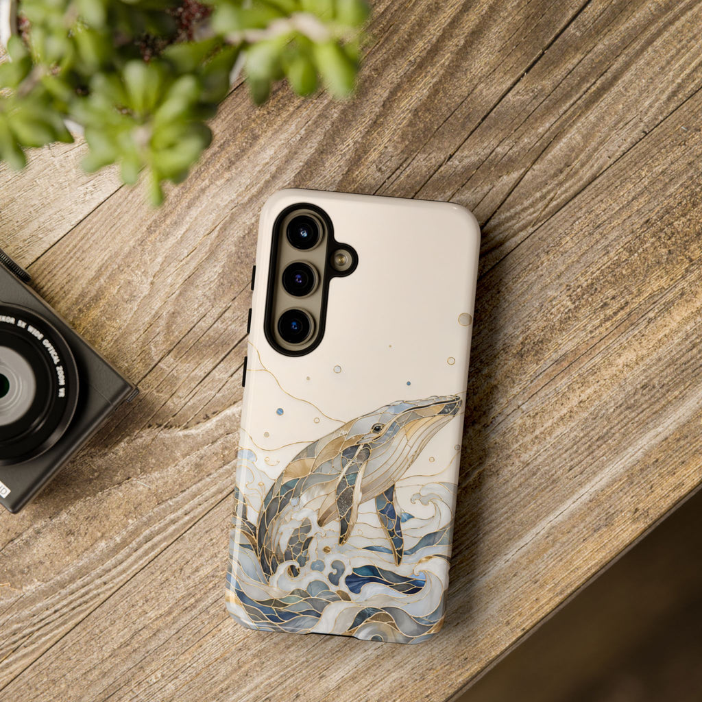 Stained Glass Whale Samsung Galaxy Phone Case | Ocean Phone Case
