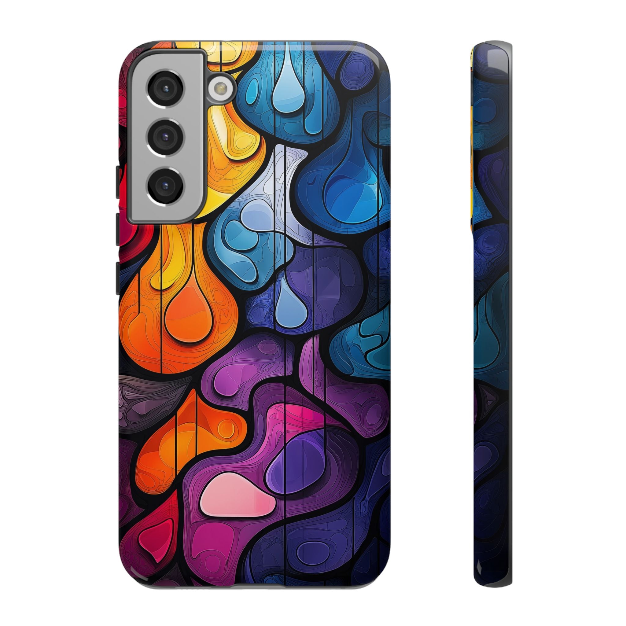 Abstract Colourful Drop Samsung Galaxy Case — Vibrant Stained-Glass