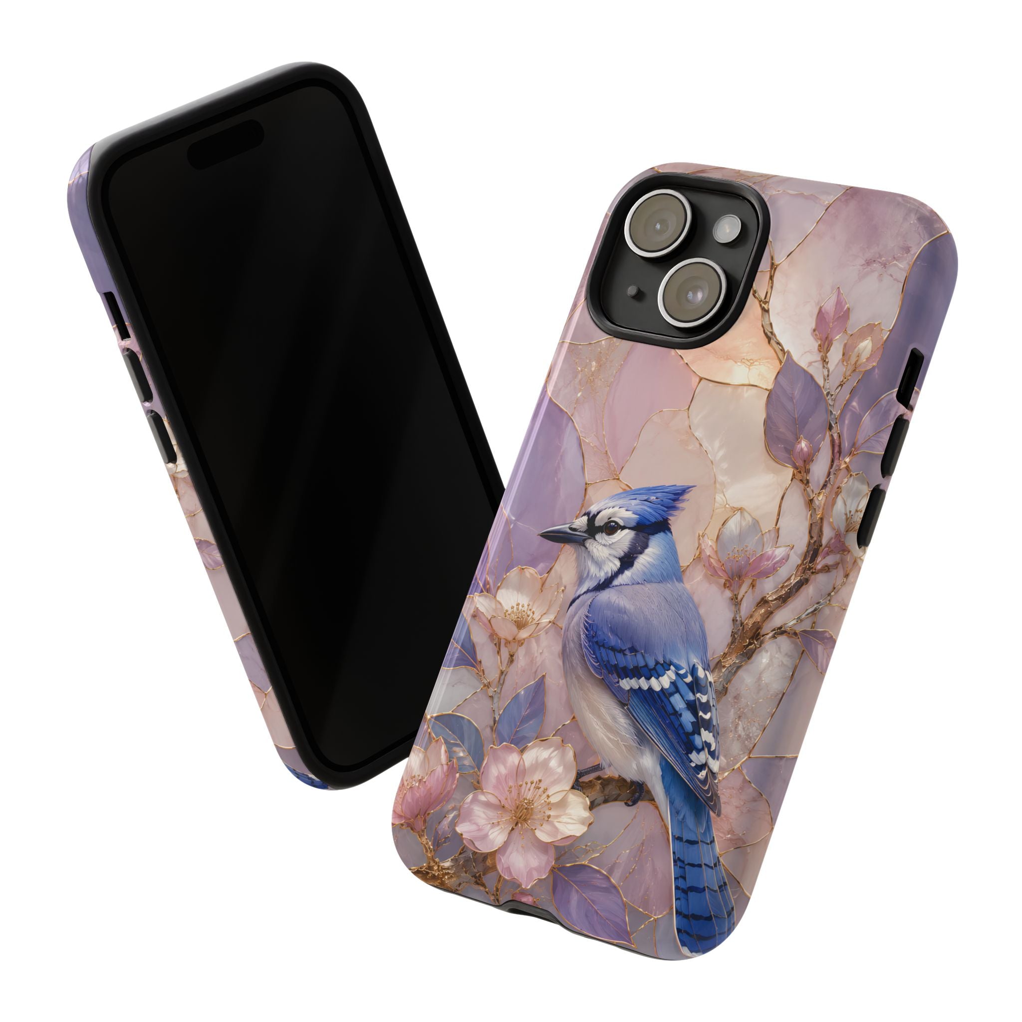 Blue Jay iPhone Case | Bird Floral iPhone Case