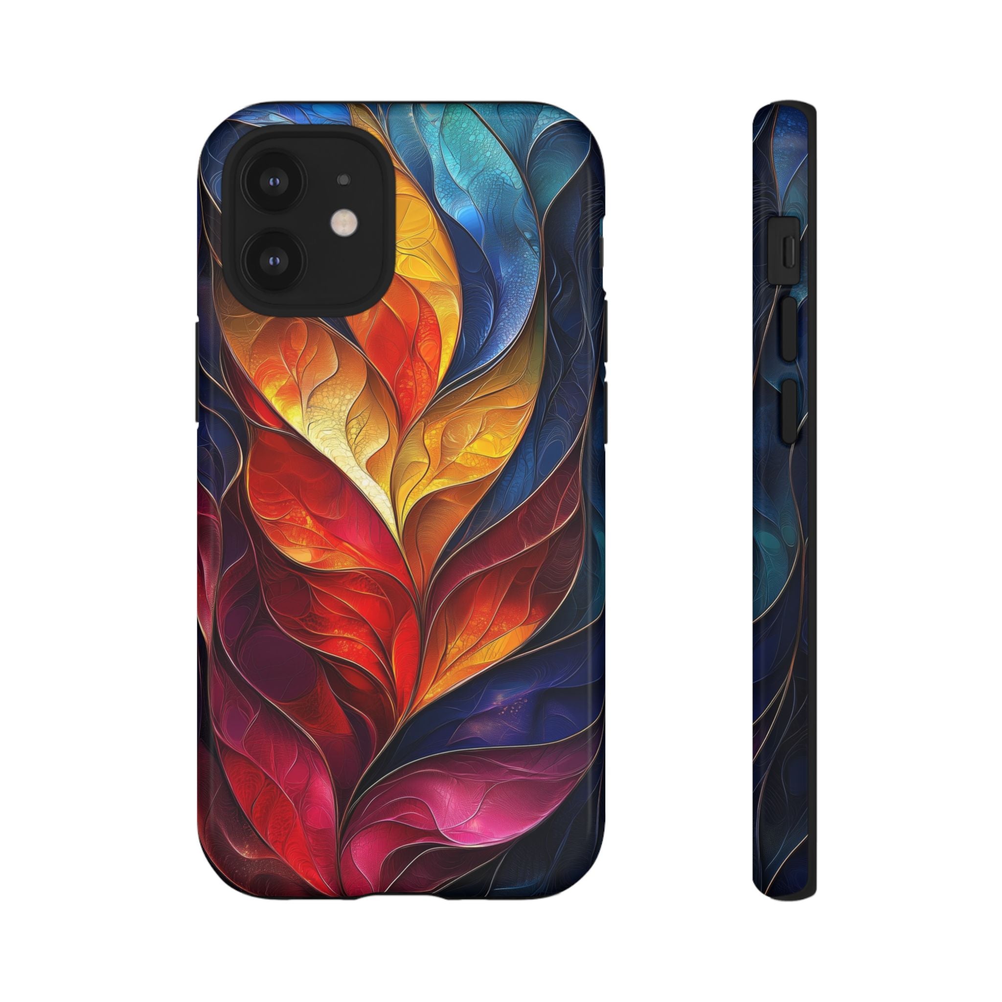Abstract Colourful Leaf iPhone Case