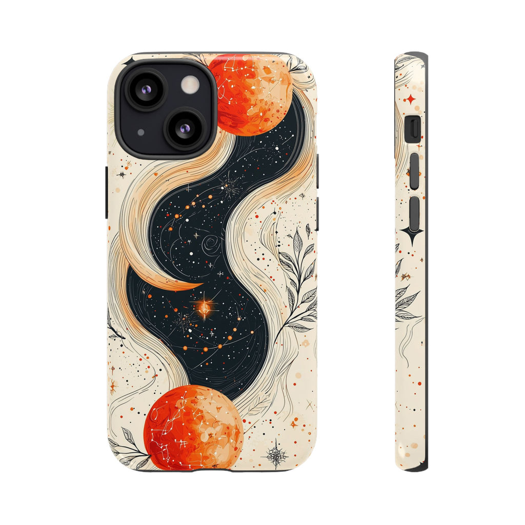 Astrology Galaxy iPhone Case | Red Moon Celestial