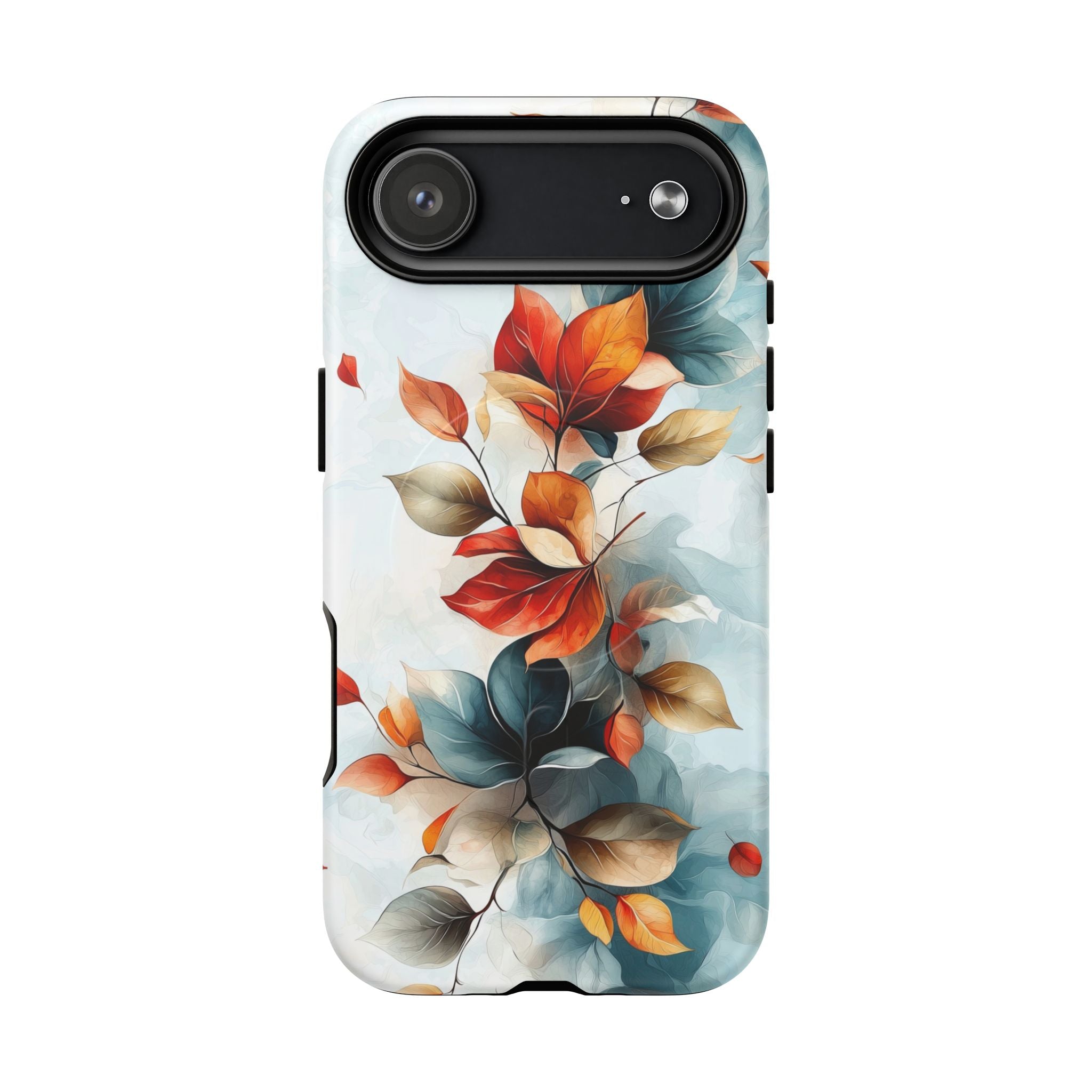 Custodia MagSafe resistente per iPhone con motivo floreale autunnali