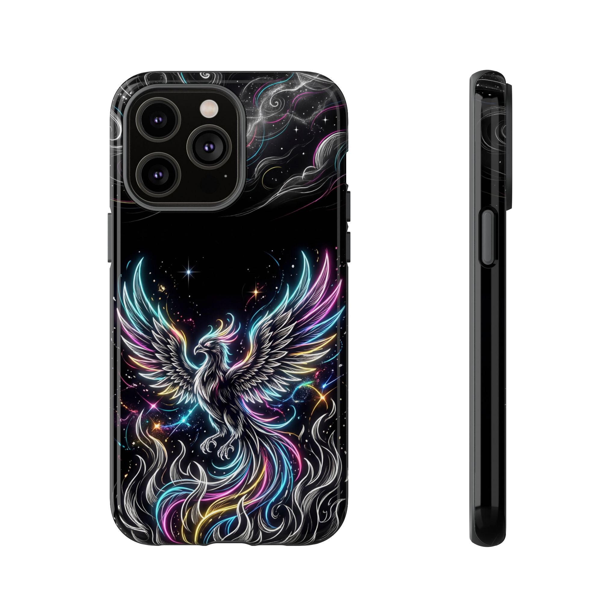 Colorful Neon Phoenix Tough iPhone Case