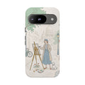 Artist in Paris Google Pixel Phone Case | Vintage Painter Street Scene Protective Cover