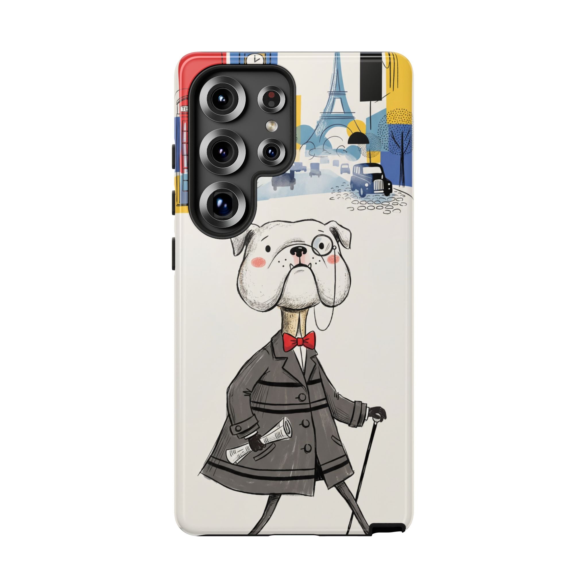 Vintage Dapper Gentleman Bulldog Samsung Galaxy Phone Case