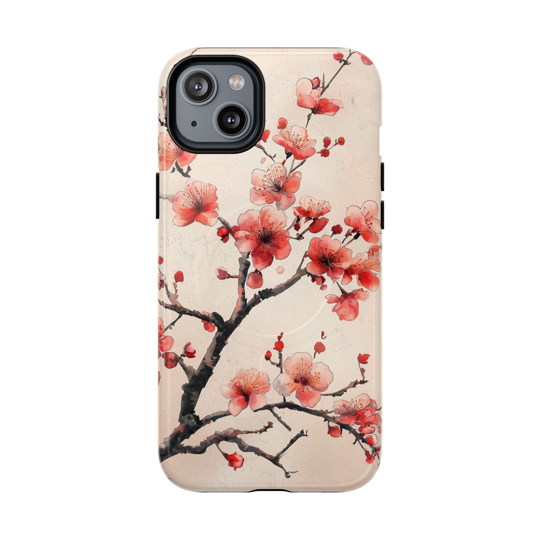 Cherry Blossom MagSafe iPhone Case | Floral Pink Blossom Branch Design