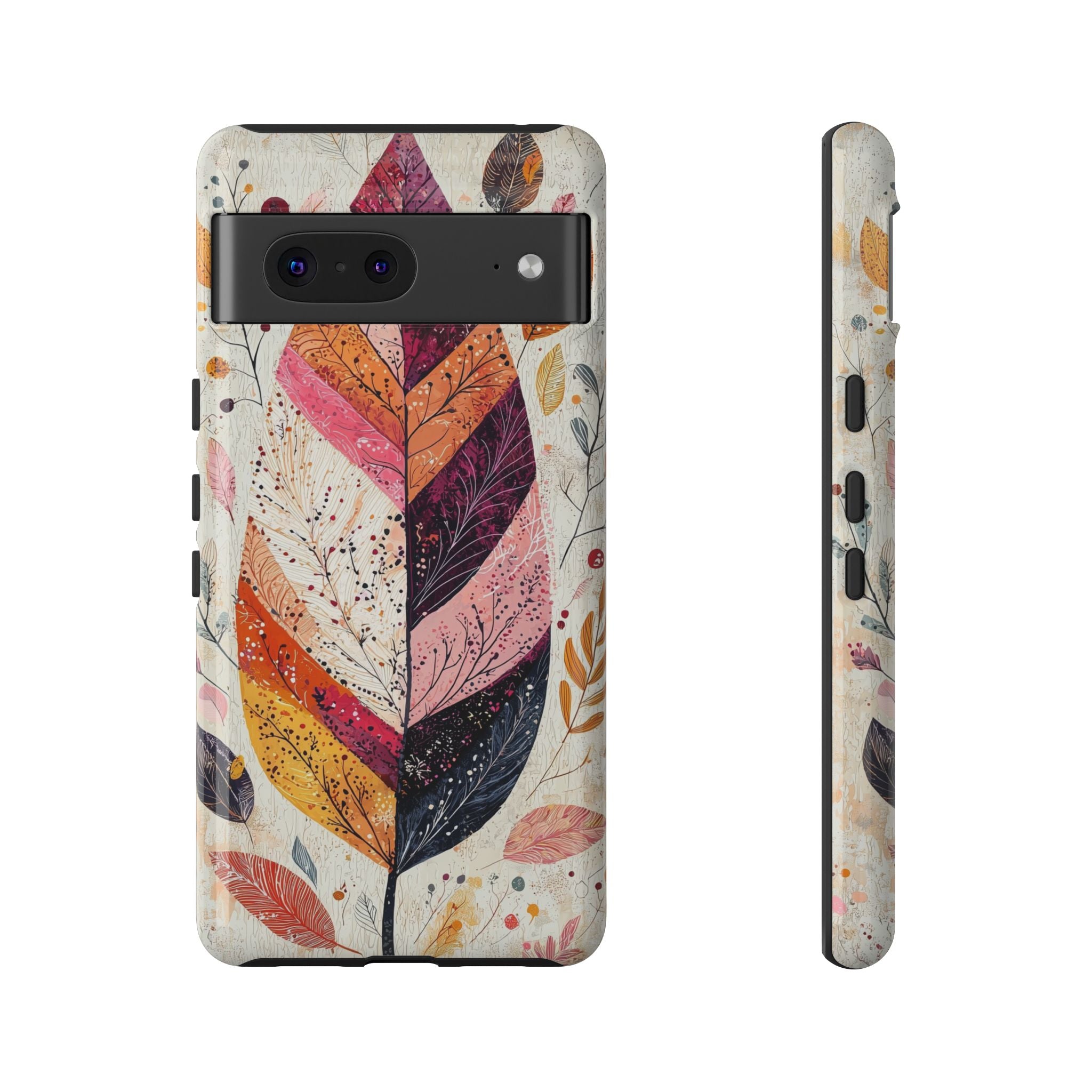 Autumn Leaf Tough Google Pixel Case | Watercolour Feathered Fall Design