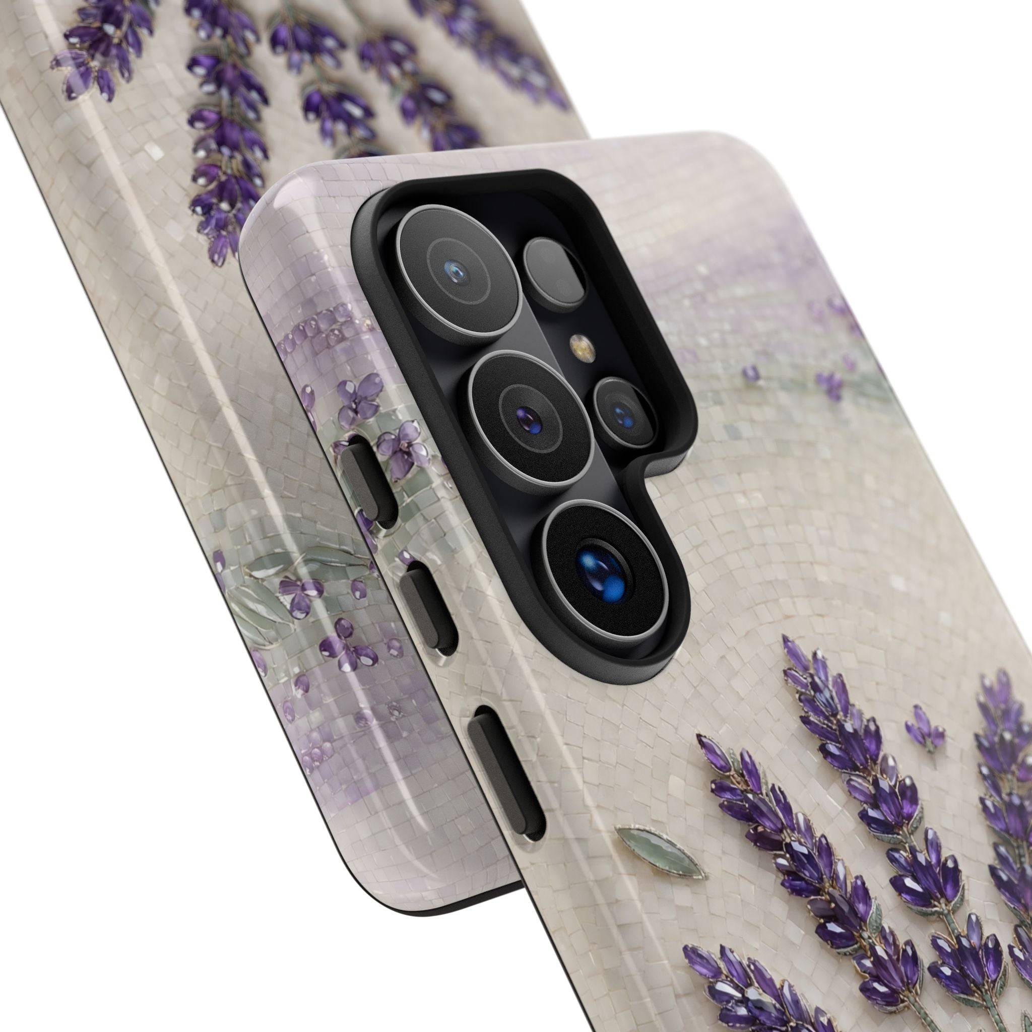 Lavender Bouquet Samsung Galaxy Phone Case — Floral Protective Phone Cover