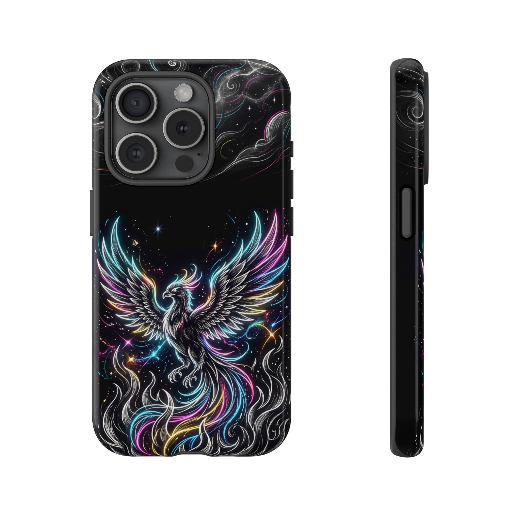 Colorful Neon Phoenix Tough iPhone Case