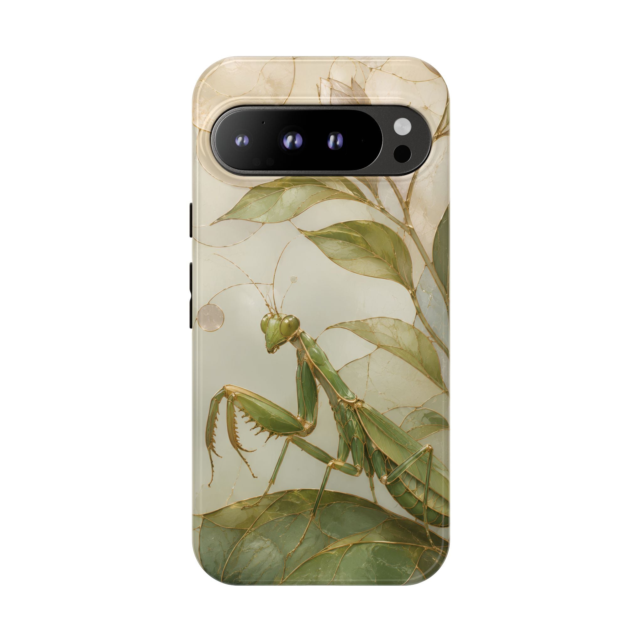 Praying Mantis Google Pixel Phone Case | Stained Glass Insect Phone Case