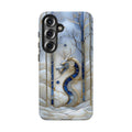 Dragon Stained Glass Samsung Galaxy Case — Blue Winter Forest Protective Cover
