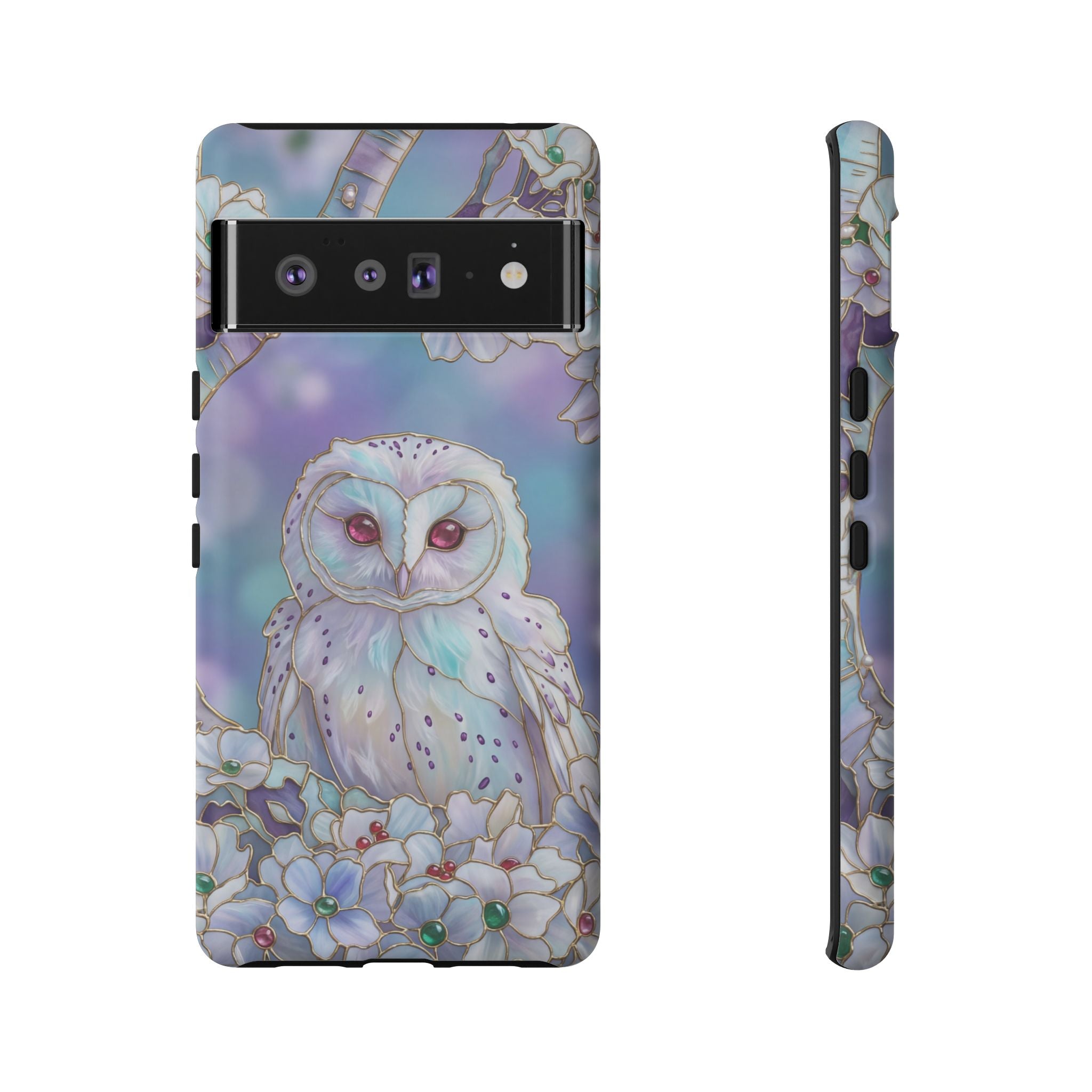 Pastel Floral  Mystical Barn Owl Google Pixel Case