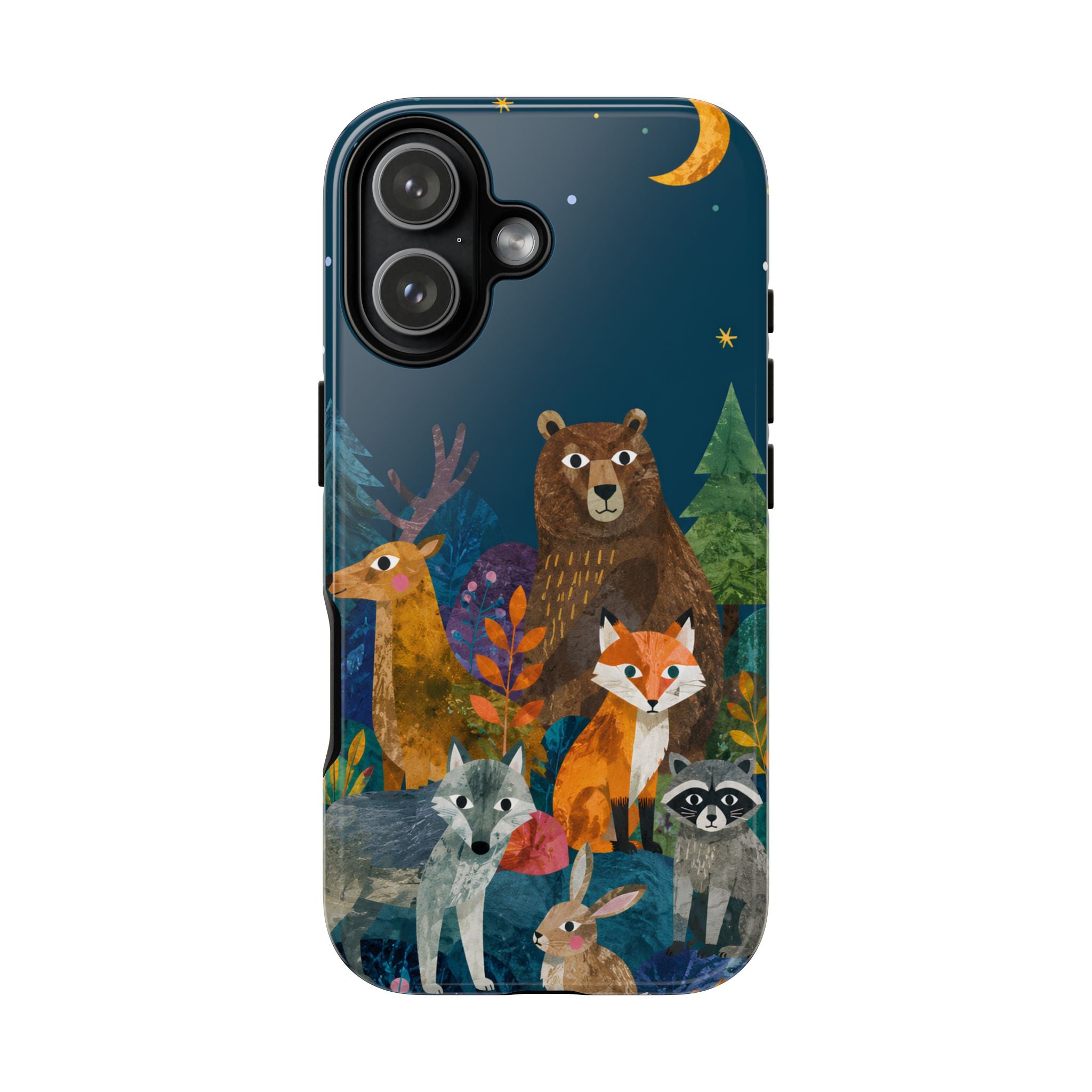 Forest Friends iPhone Case | Nighttime Woodland Animals Design