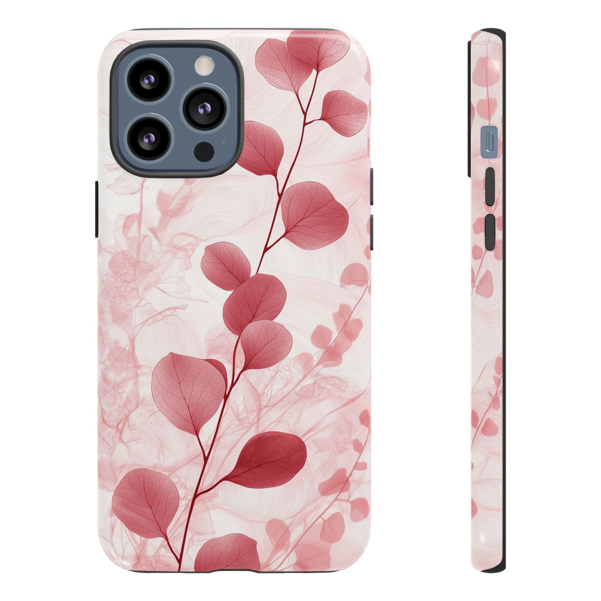Pink Botanical Floral Eucalyptus iPhone Case