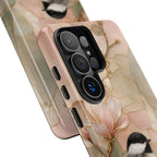 Chickadee Samsung Galaxy Phone Case | Magnolia Flower Phone Case