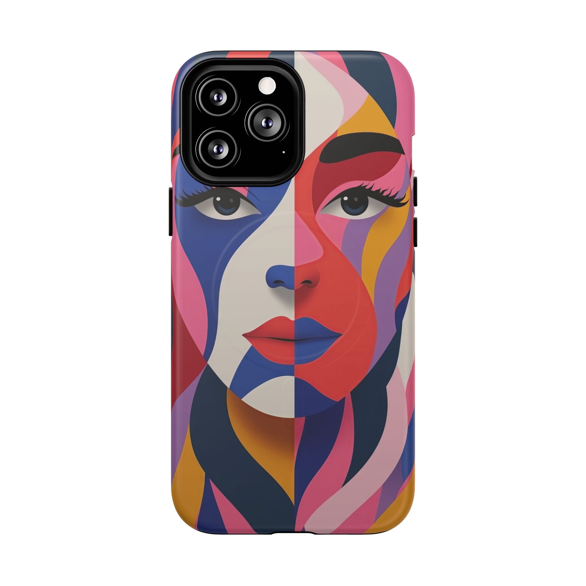 Abstract Colourful Face MagSafe iPhone Case | Vibrant Pop Art