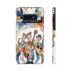 Musical Trio Illustrated Samsung Galaxy Phone Case | Colorful Jazz Band Art Phone Cover