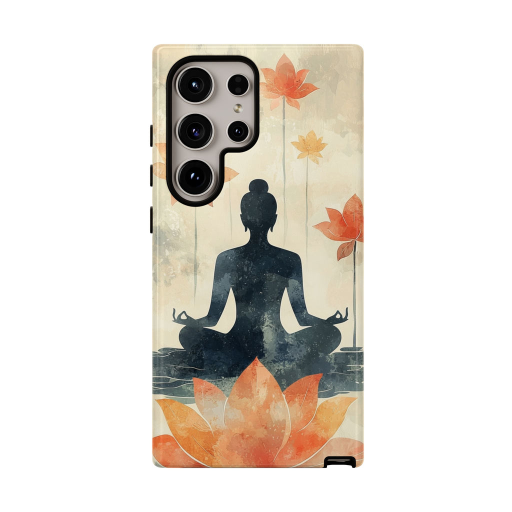 Yoga Lotus Samsung Galaxy Case | Meditative Silhouette