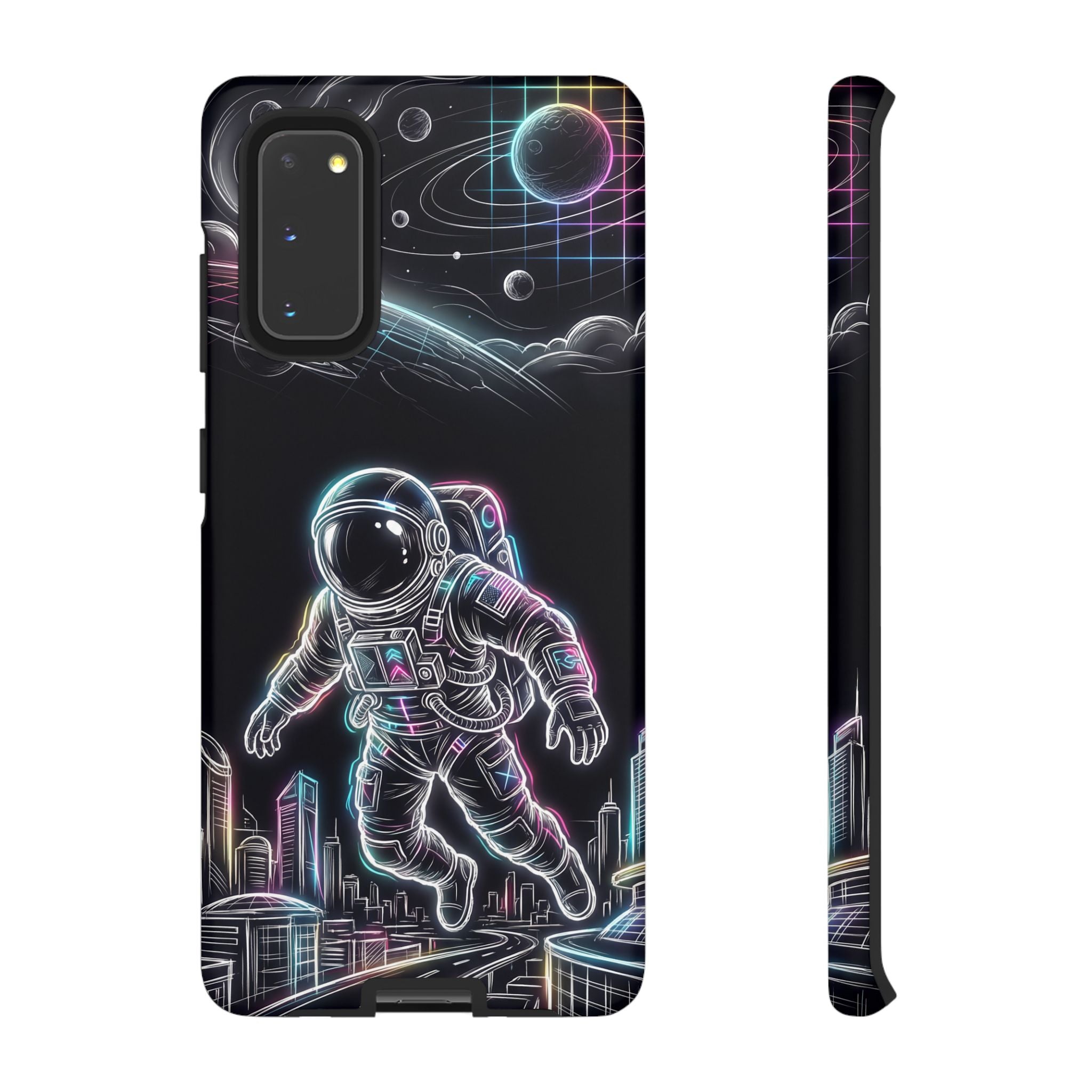 Space Explorer Astronaut Neon Samsung Galaxy Phone Case