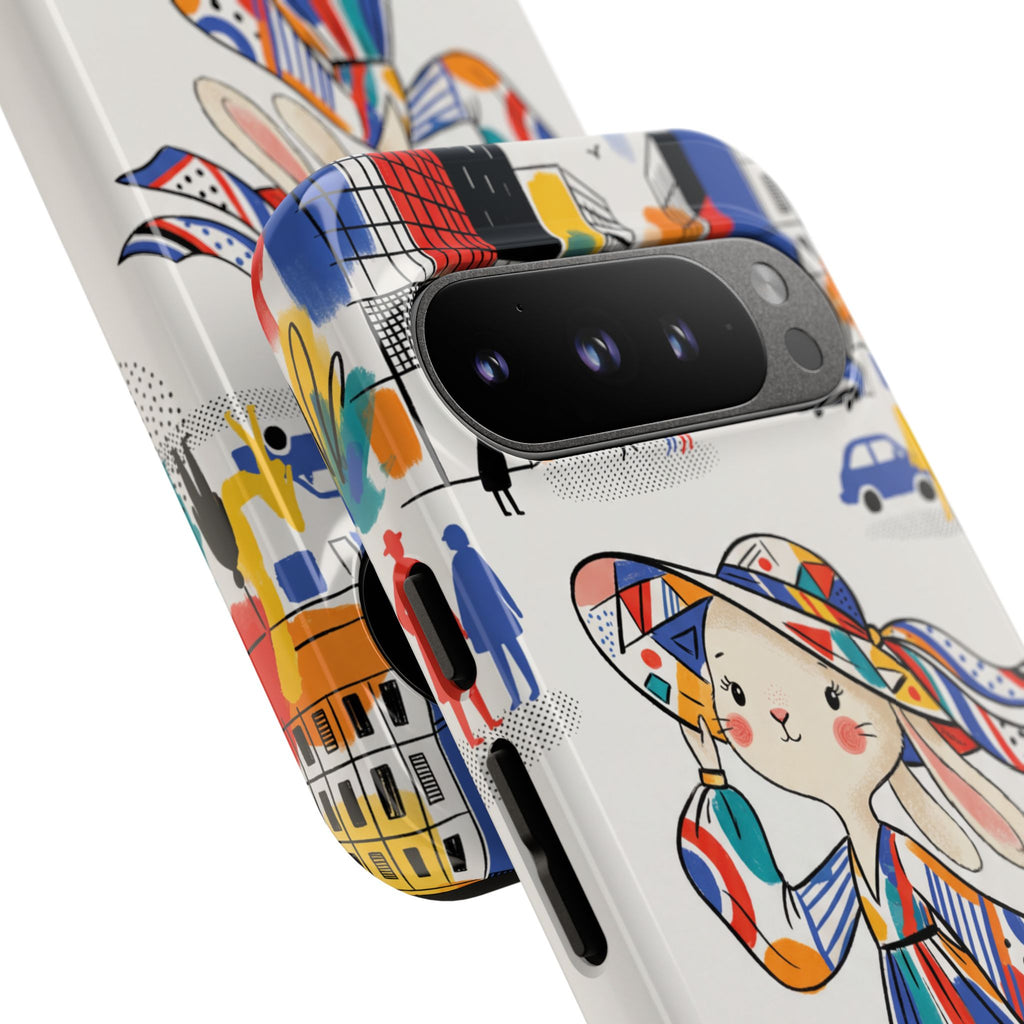 Cover per telefono Google Pixel Chic Bunny City