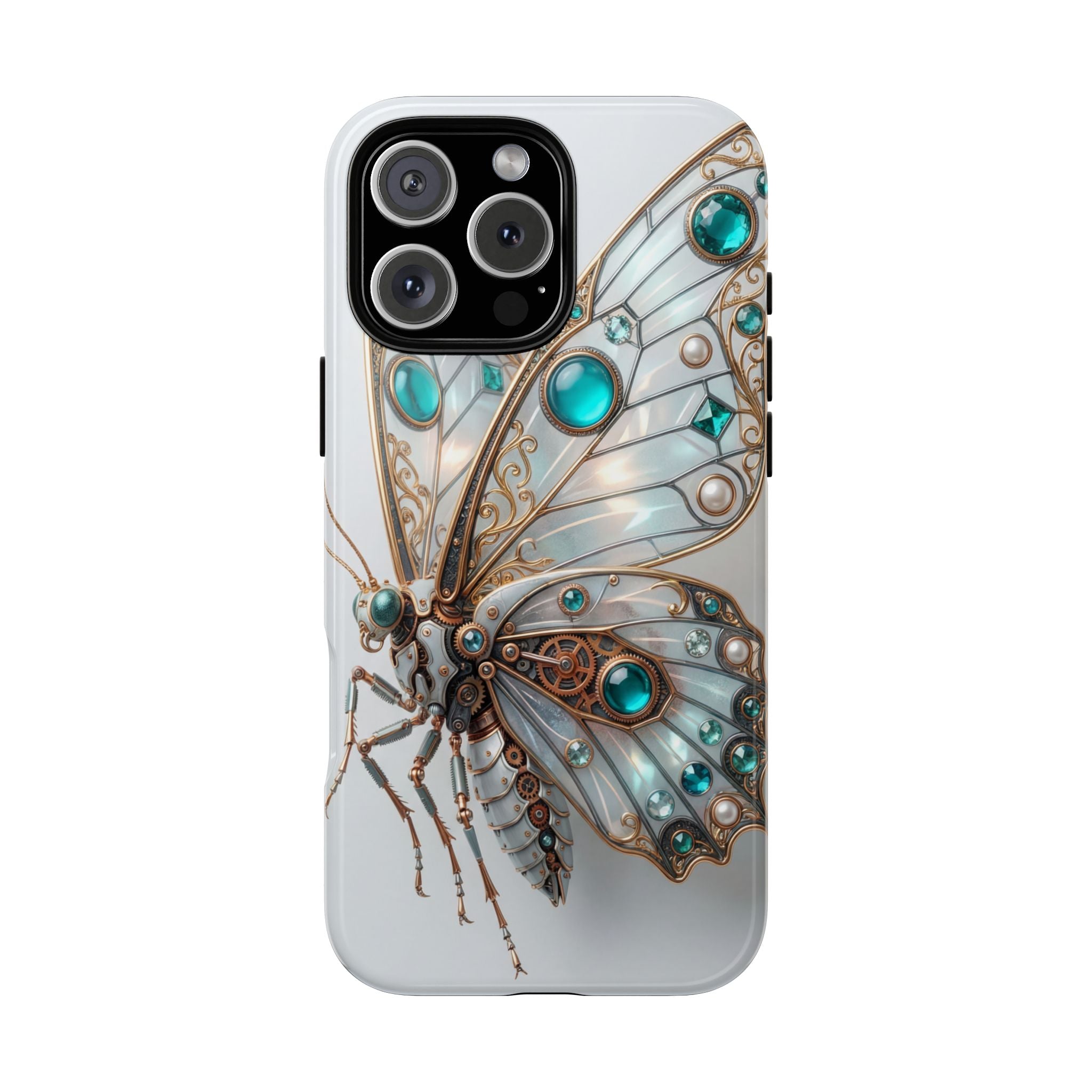Butterfly Gem Phone Case — Steampunk Teal Jewel iPhone Case