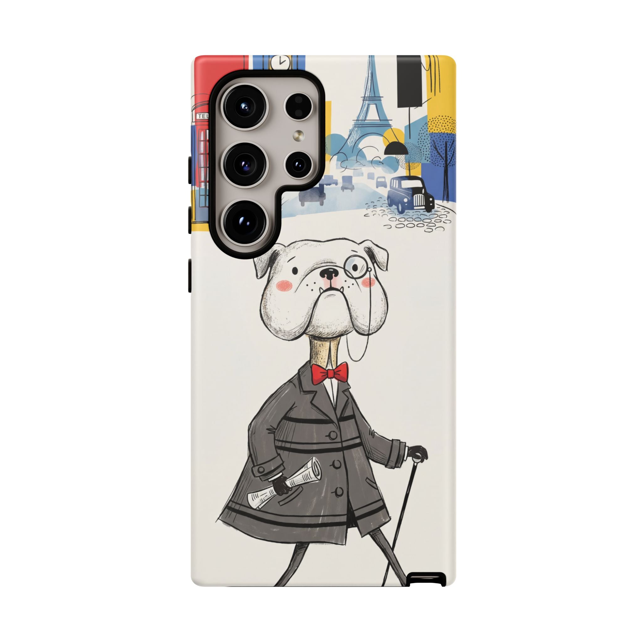 Vintage Dapper Gentleman Bulldog Samsung Galaxy Phone Case