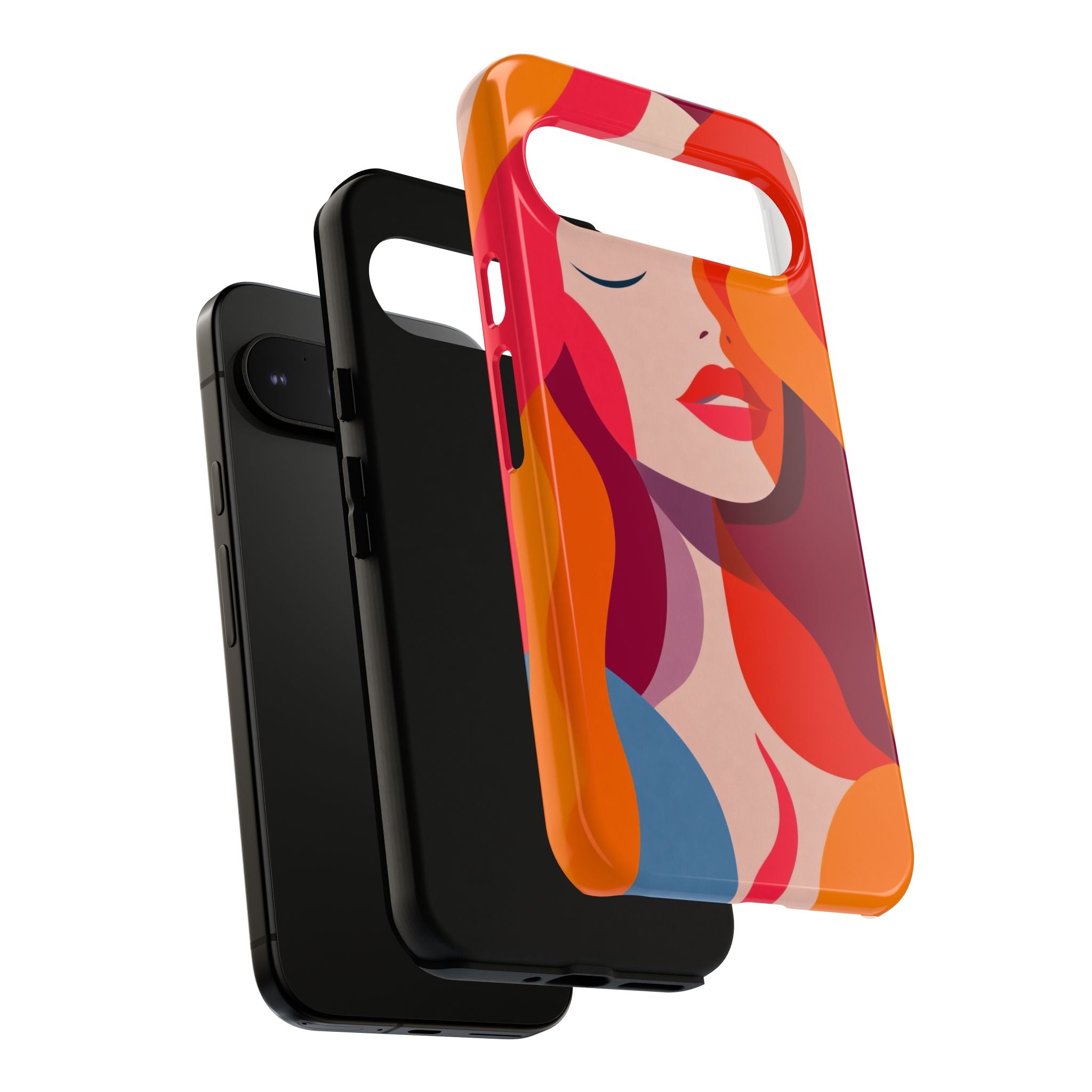 Retro Pop Art Woman Google Pixel Case | Bold Colourful Abstract Portrait