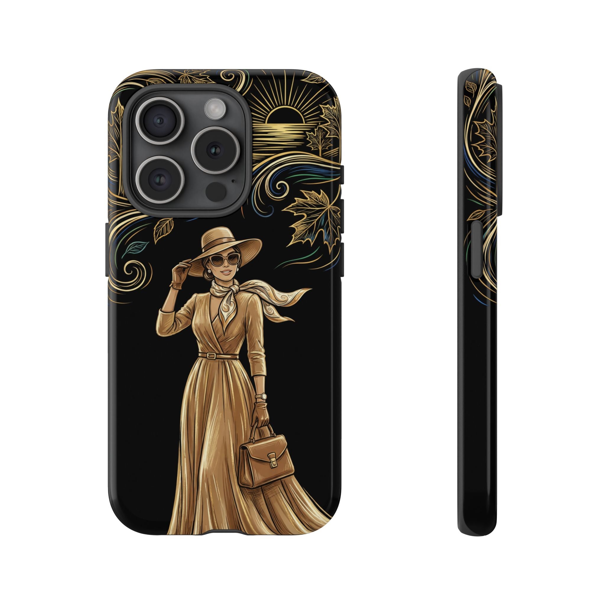 Vintage Autumn Lady iPhone Case