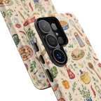 Kitchen Pattern Phone Case | Watercolor Cooking Art Cover | Cozy Baking Illustration Shell | Cute Home Chef Gift
