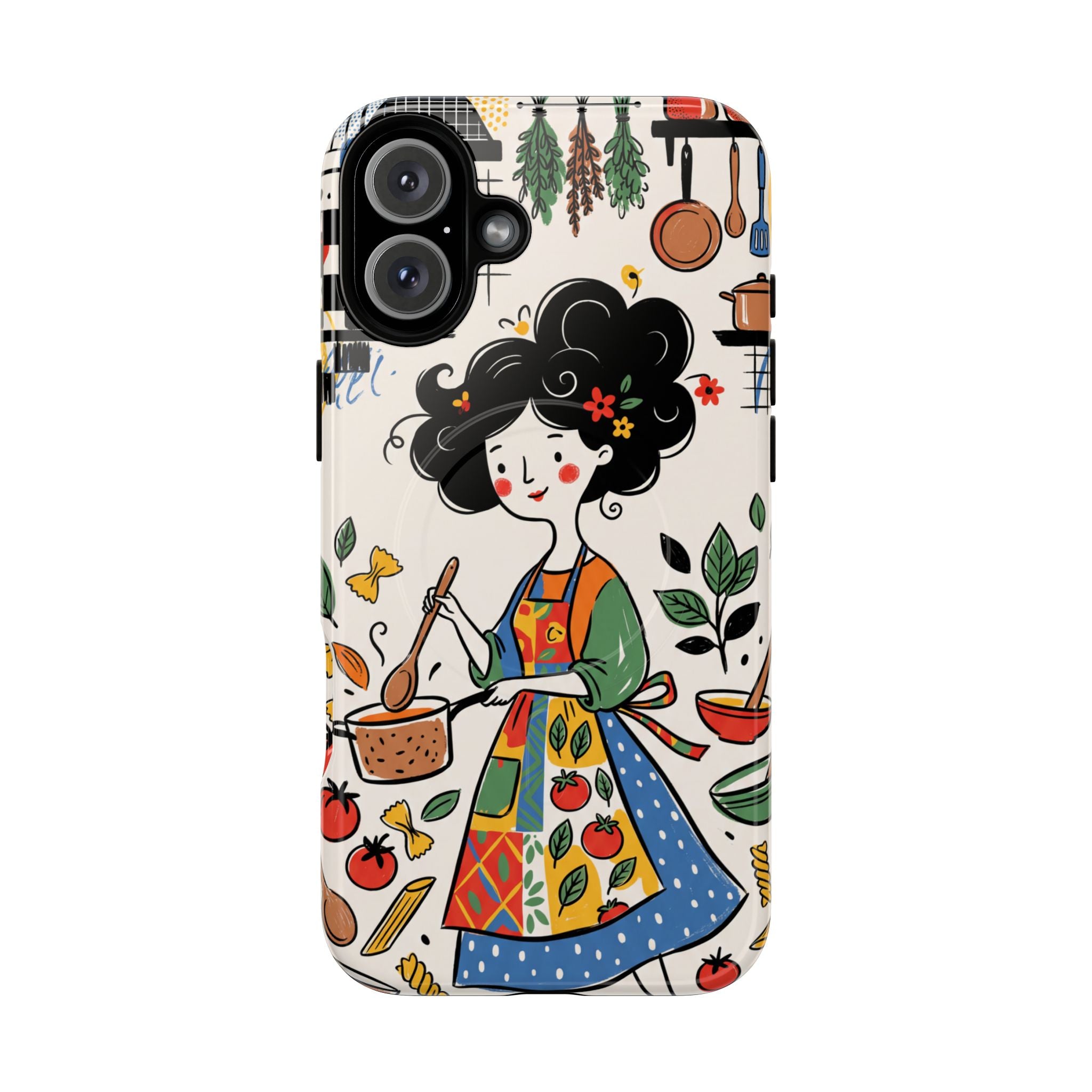 Whimsical Chef Kitchen Illustration MagSafe iPhone Case