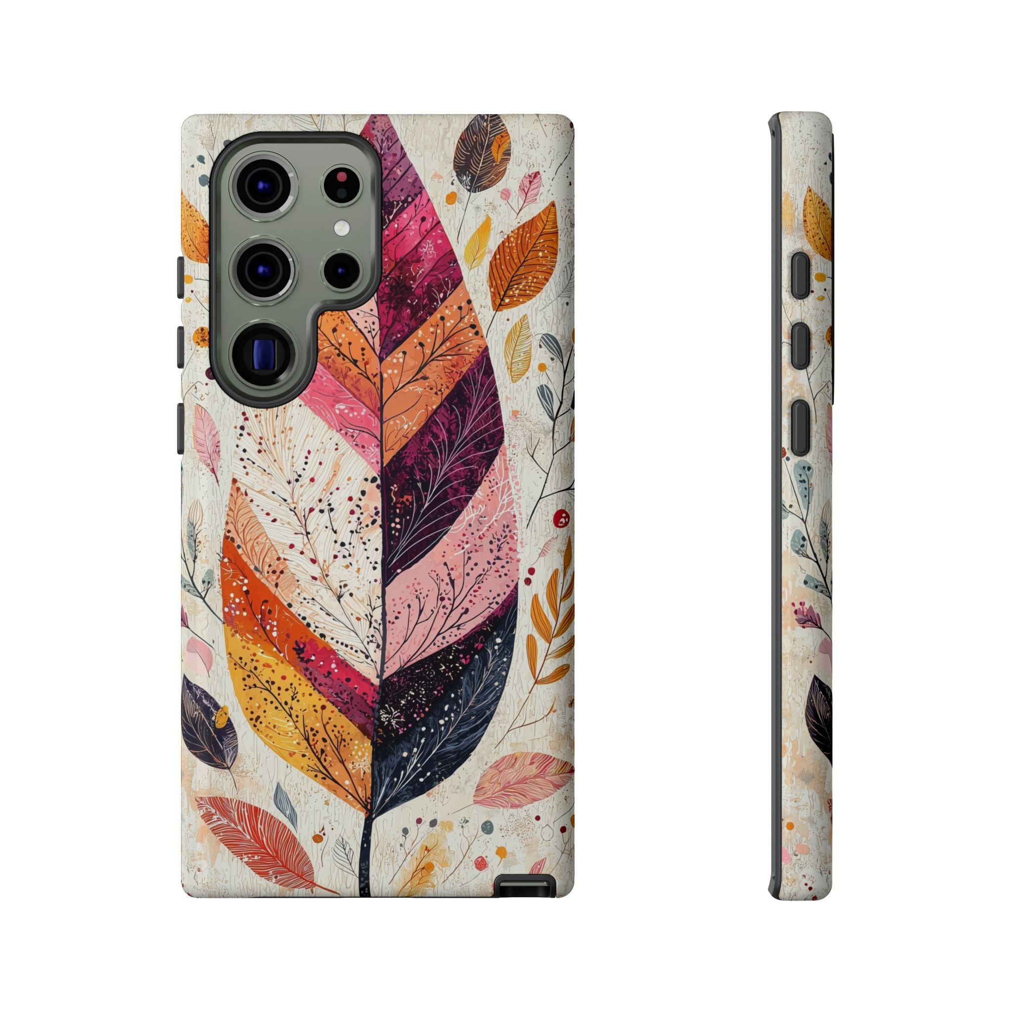 Autumn Leaf Tough Samsung Galaxy Case | Watercolour Feathered Fall Design