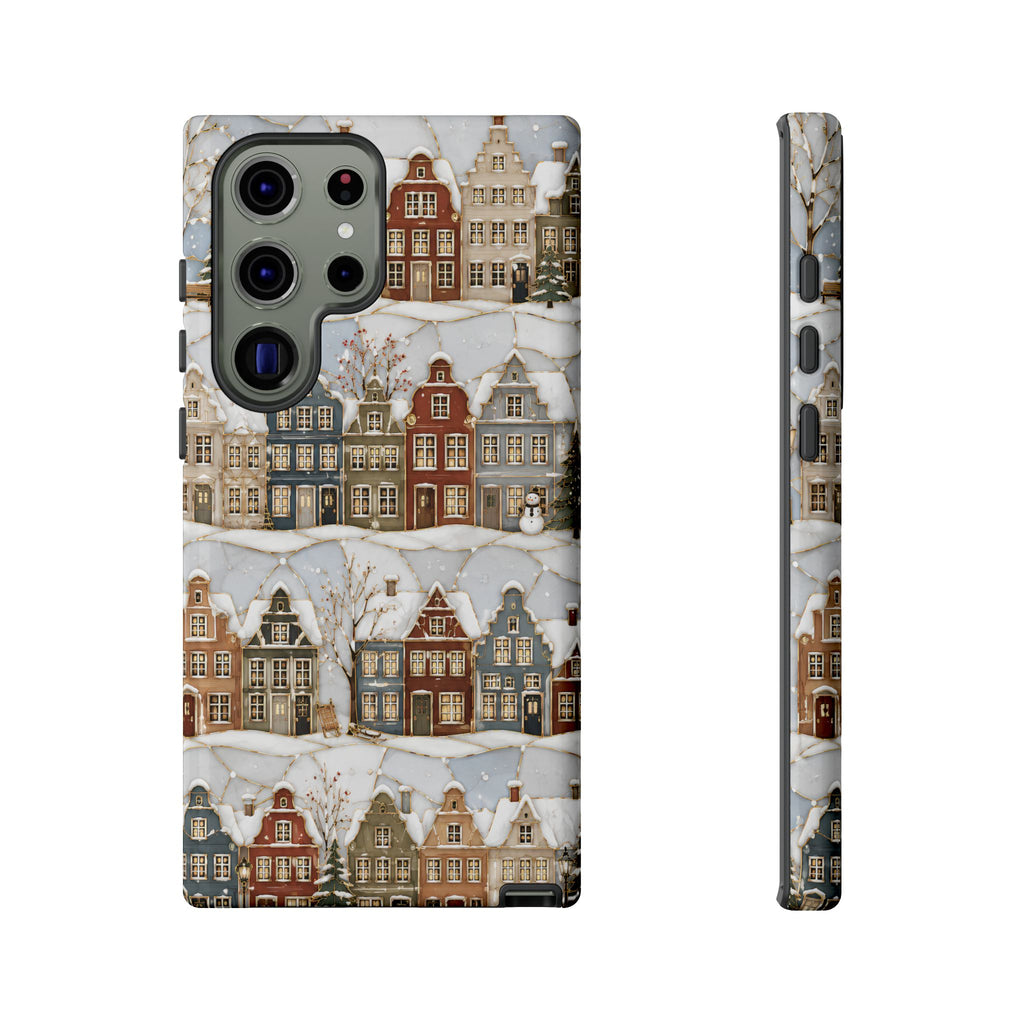 Winter Village Samsung Galaxy Phone Case | Snowy Town Phone Case