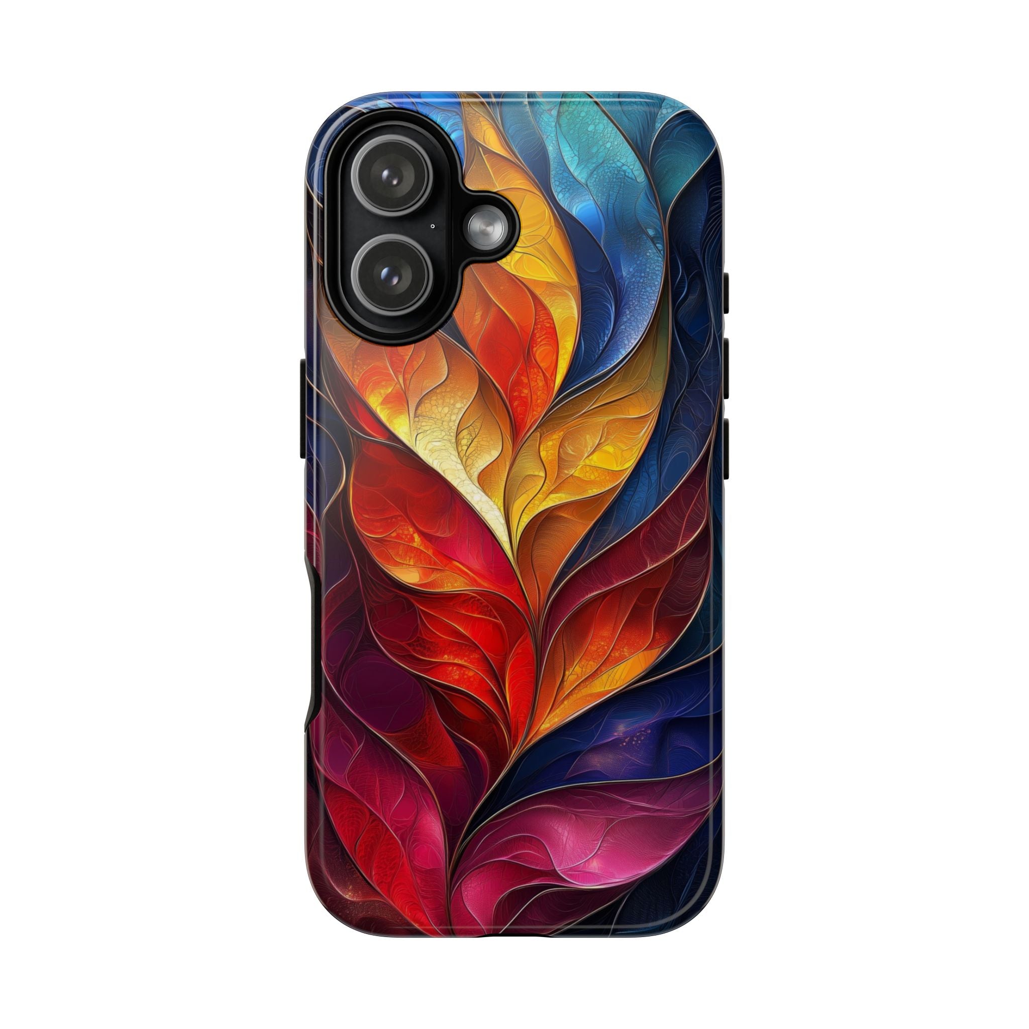 Abstract Colourful Leaf iPhone Case