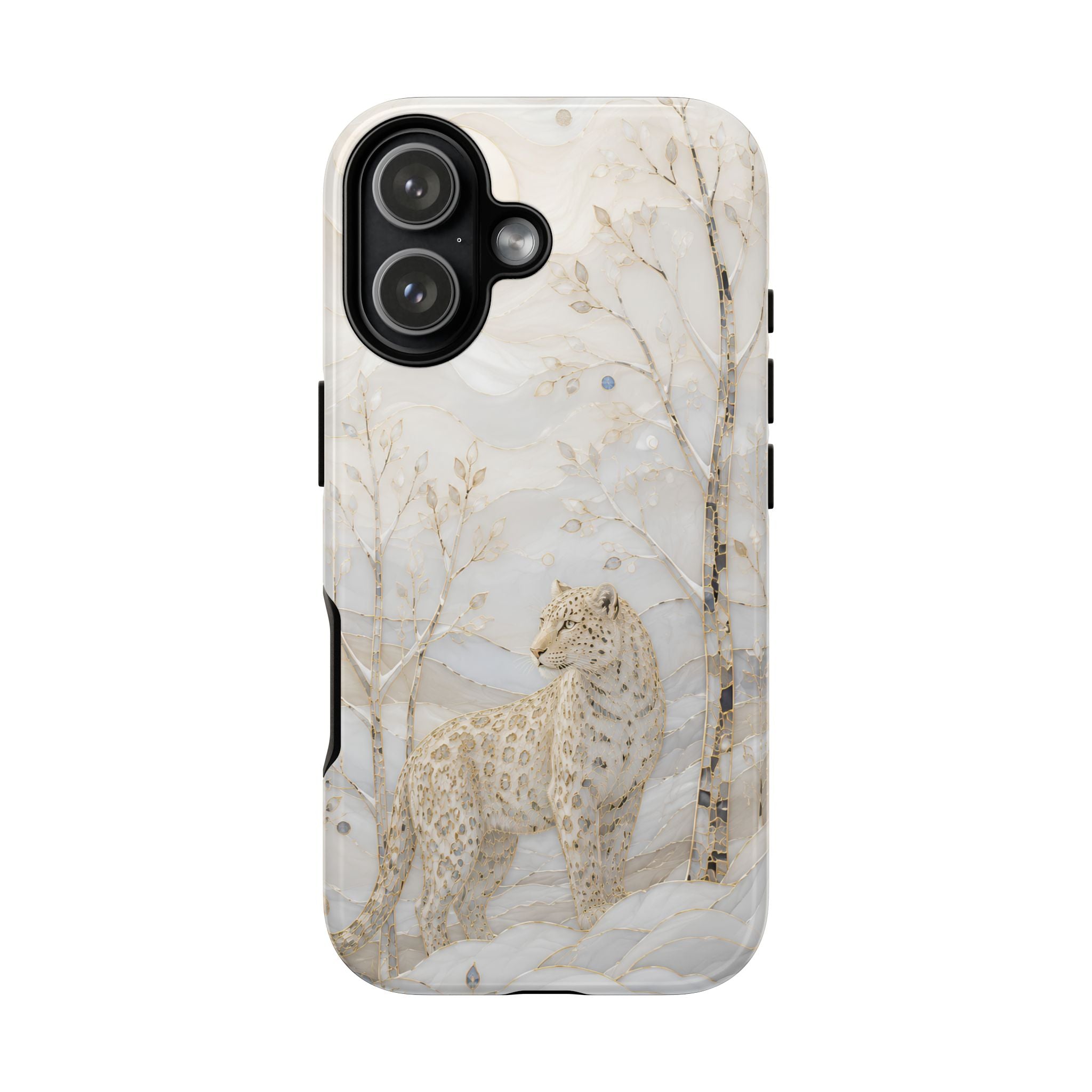 Snow Leopard iPhone Case | Winter Forest Phone Case
