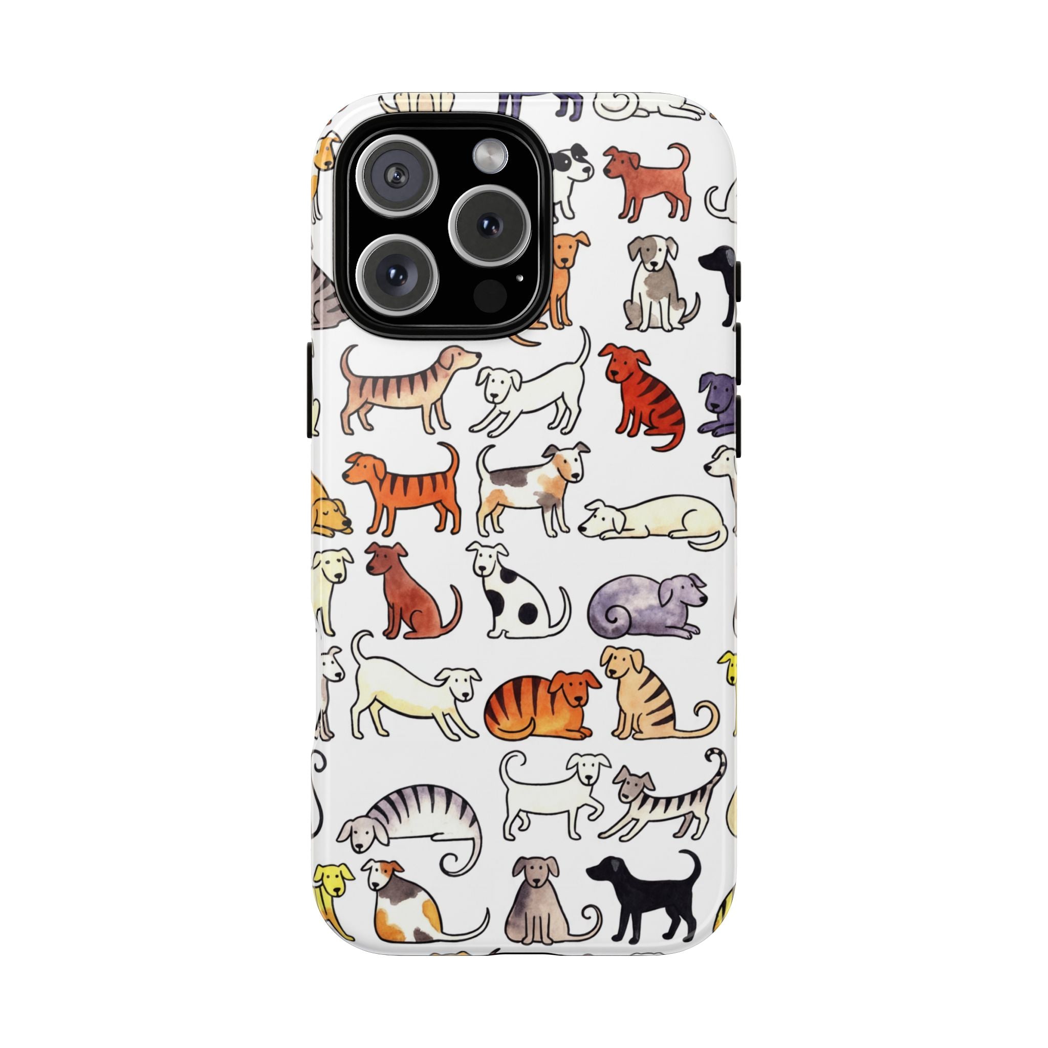 Dog Pattern iPhone Case | Cute Colourful Dogs