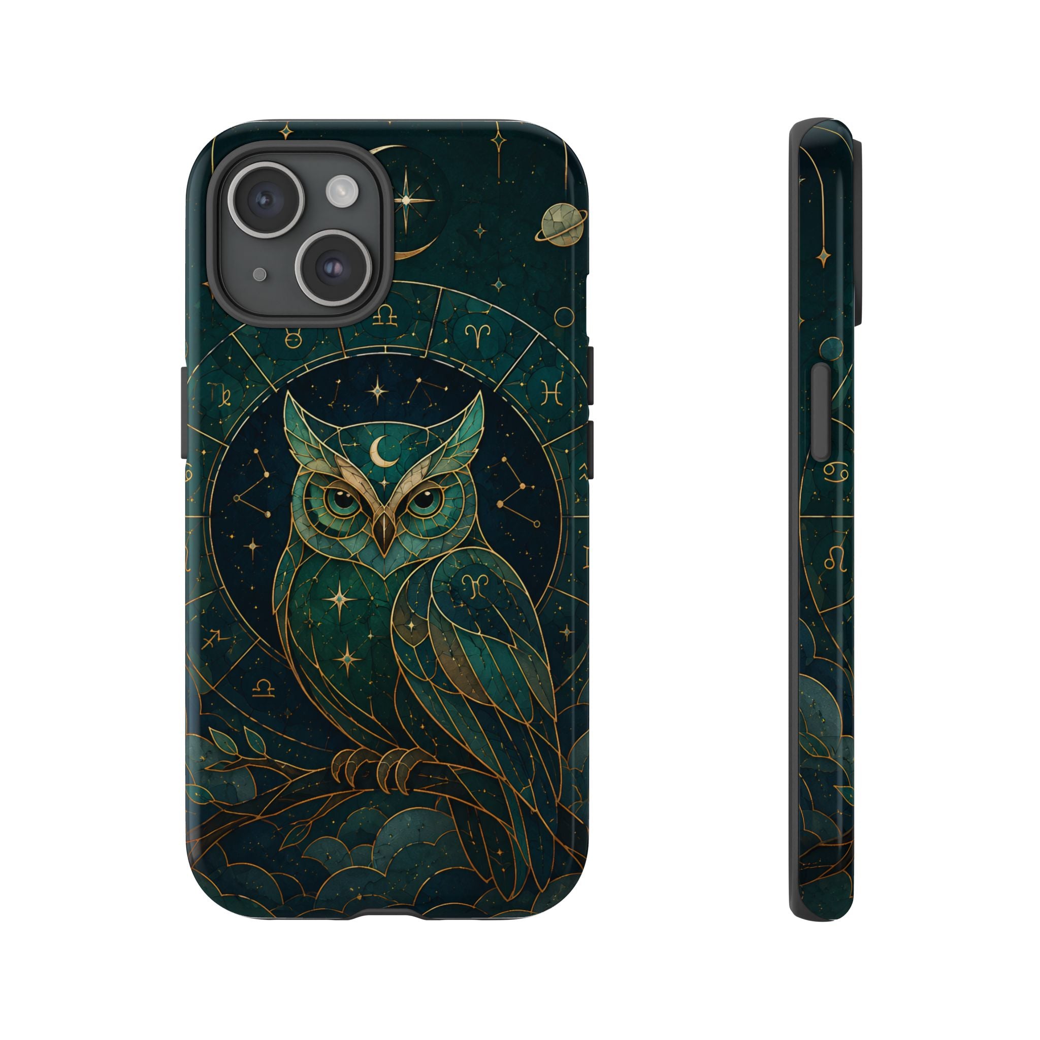 Moonlit Owl iPhone Case | Stained Glass Owl iPhone Case