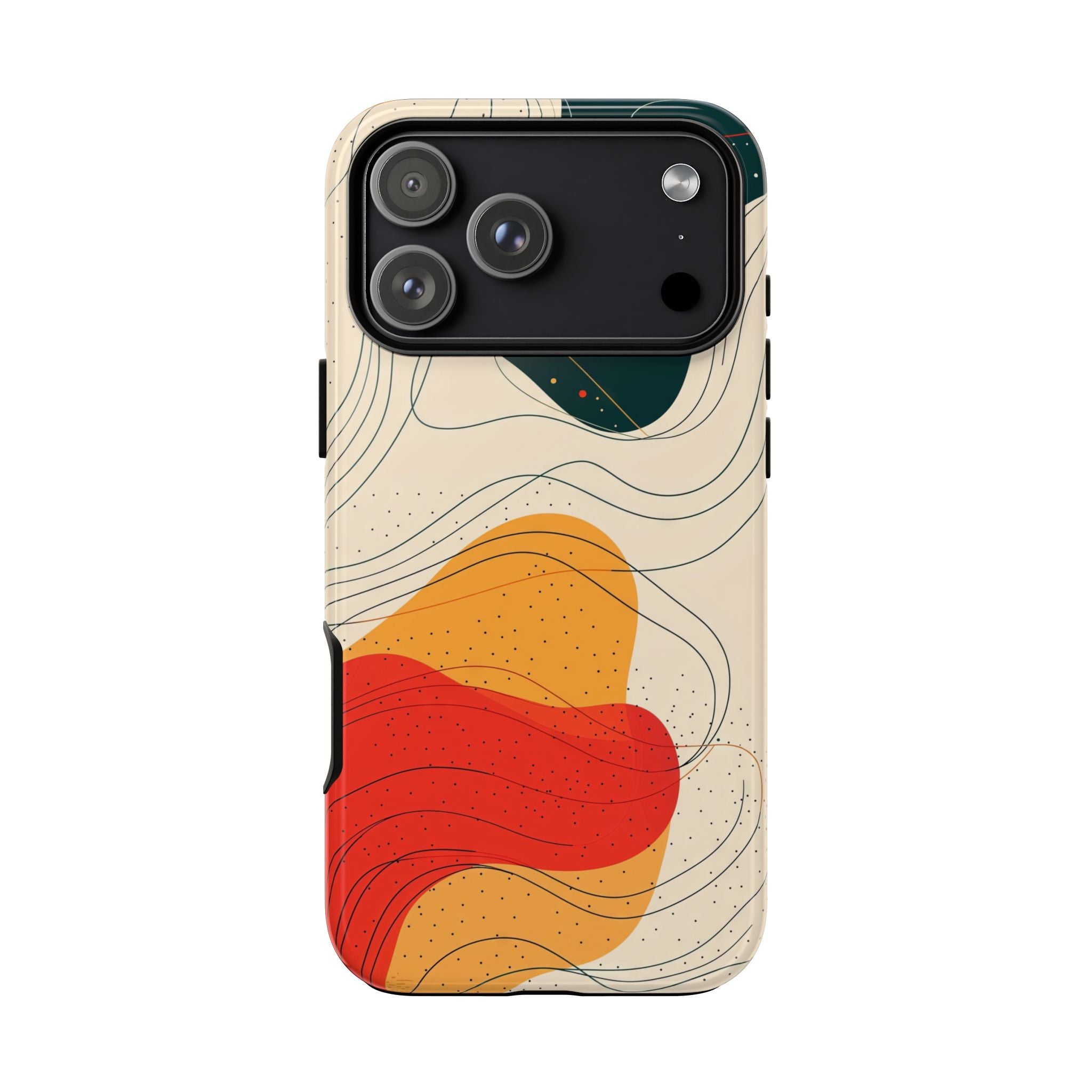 Abstract Retro Waves iPhone Case | Colourful Modern Art