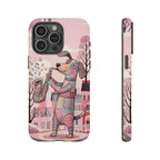 Saxophone Dog iPhone Case | Cute Pink Musical Art Protective Case