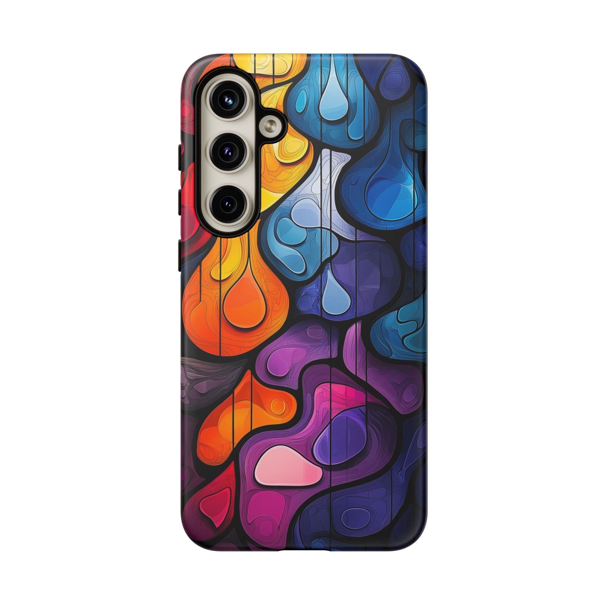 Abstract Colourful Drop Samsung Galaxy Case — Vibrant Stained-Glass